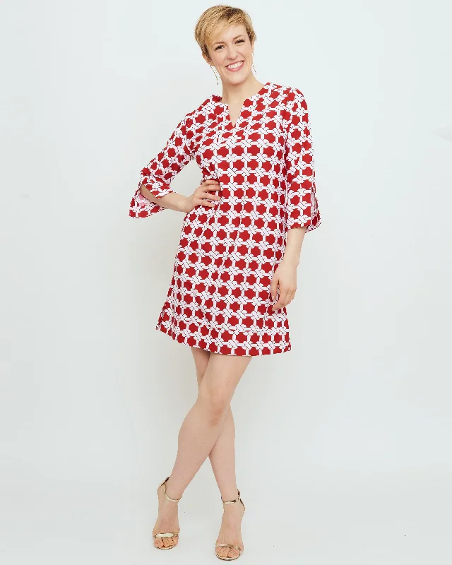 formal dressLakena Tunic Dress in Red Nautical Knots