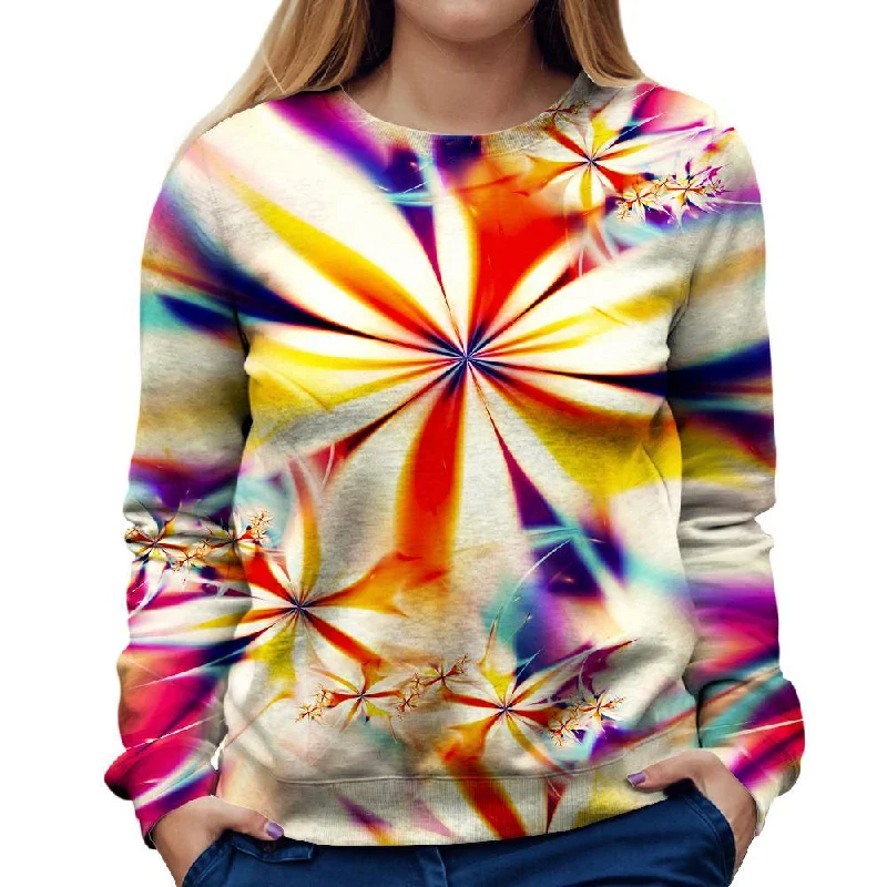 lightweight fitness hoodieBlinding Flower Womens Sweatshirt