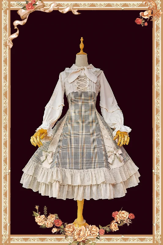 fitted dressInfanta~Memoirs of Backlight~ Elegant Plaid Lolita JSK Dress