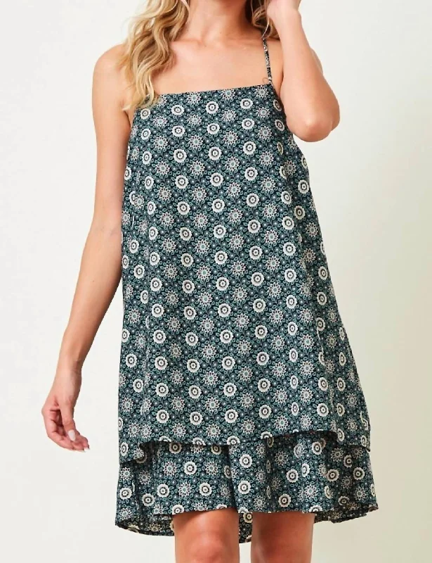 elegant maxi dressPrinted Shift Dress In Navy Floral