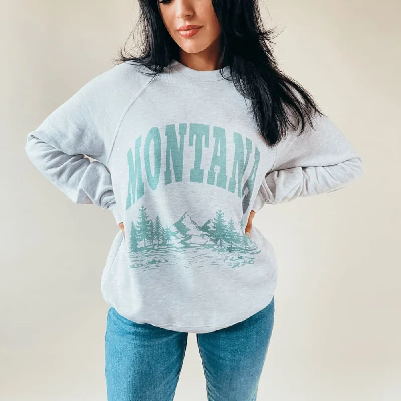 smooth fit athletic sweatshirtMontana Crewneck