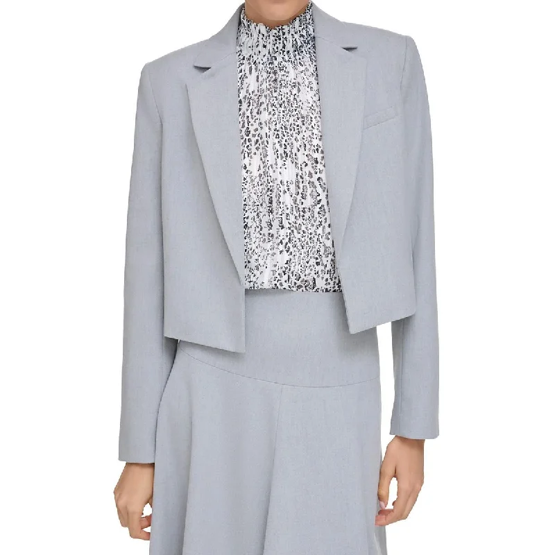 Petites   Womens Professional Office Wear Open-Front Blazer