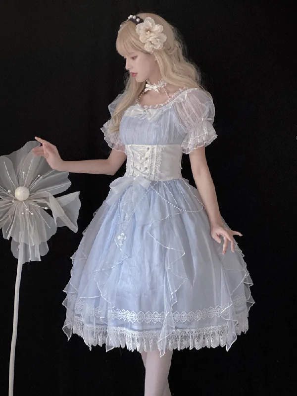 backless dressYour Princess~Mermaid Princess~ Lolita Short Sleeve OP Dress