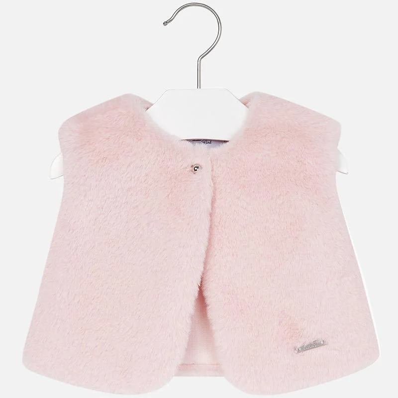 t-shirt dressMayoral Pink Fur Vest