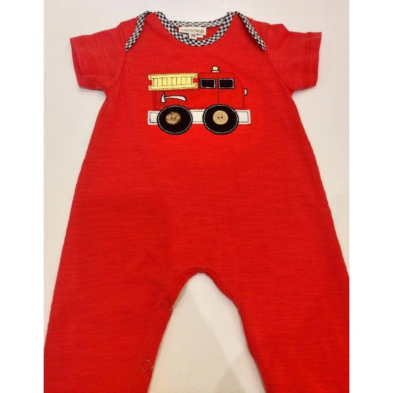 elegant evening dressCach Cach Firetruck Romper and Cap Set