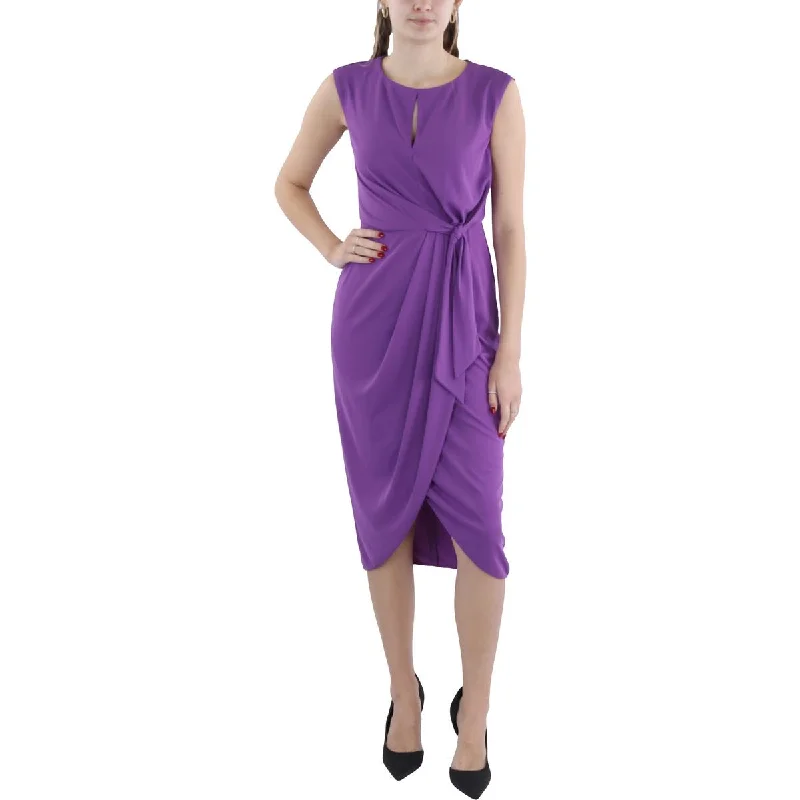 spaghetti strap dressWomens Faux Wrap Sleeveless Evening Dress