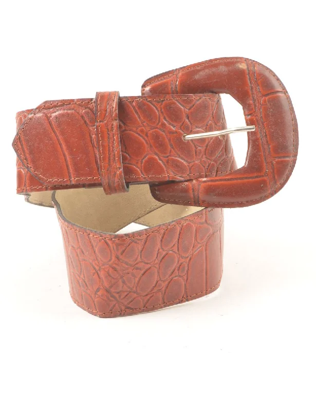 Snakeskin Pattern Fashion Belt - M