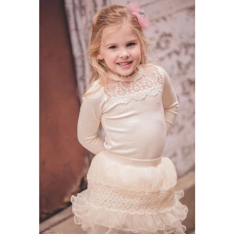 puff sleeve dressMaeli Rose Ivory Tulle Skirt