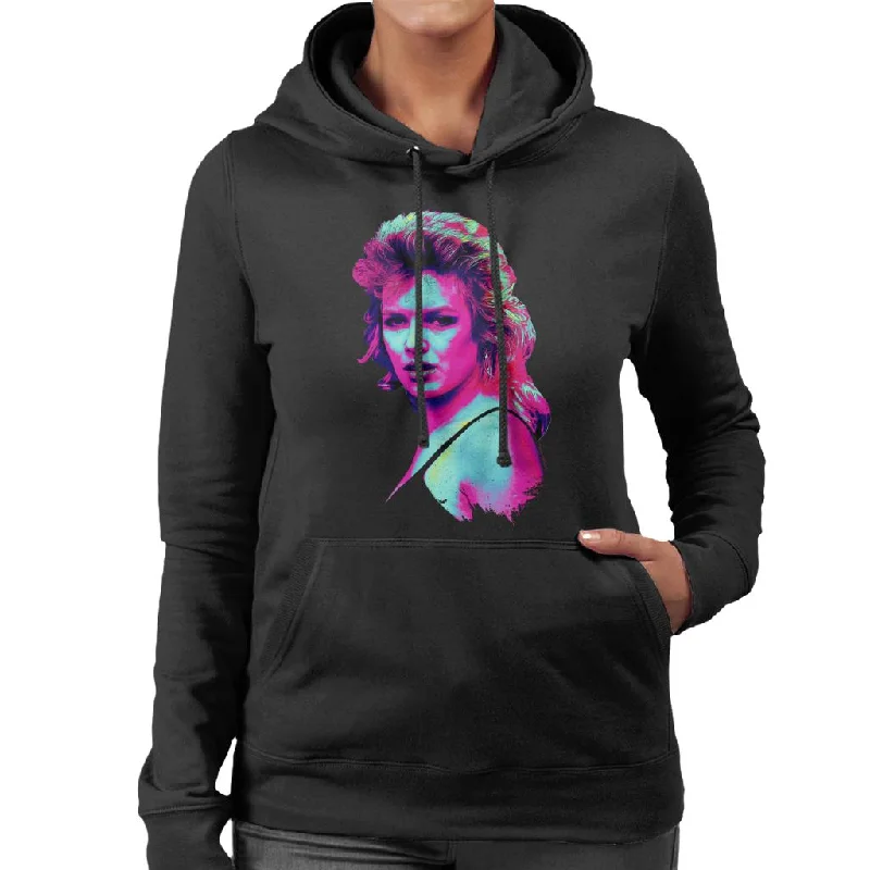 fashion-forward hoodieTV Times Kim Wilde 1983 Pop Art Stylised Women's Hooded Sweatshirt