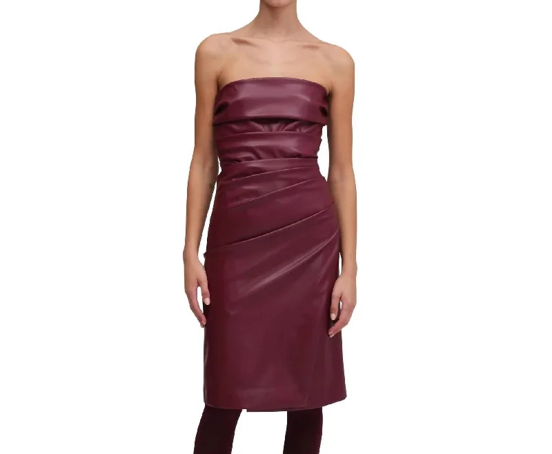 off-shoulder dressMendez Dress In Oxblood