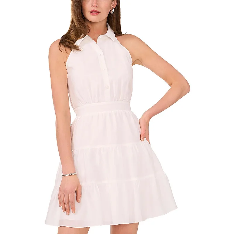 formal dressWomens Tiered Rouched Shirtdress