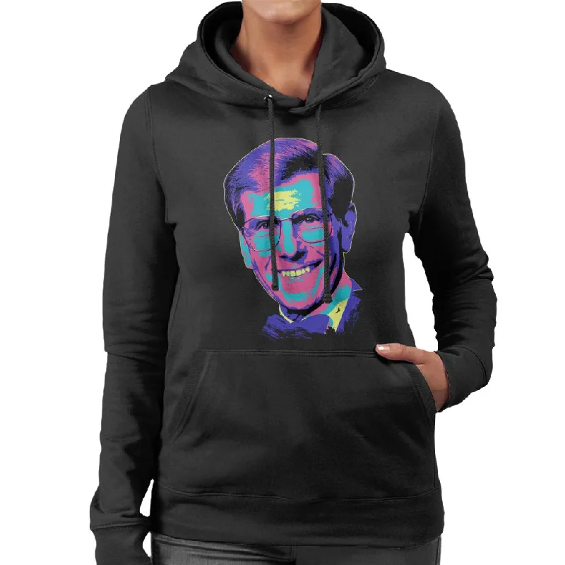 retro hoodieTV Times Presenter Bob Holness Pop Art Stylised Women's Hooded Sweatshirt