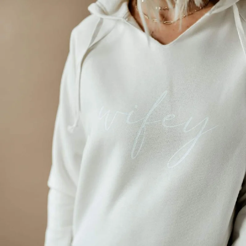 versatile gym hoodieWifey (cursive) Hoodie