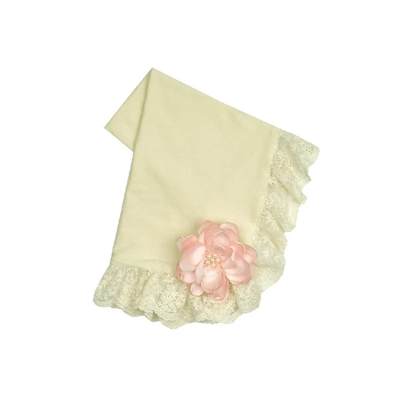 off-the-shoulder dressHaute Baby Peach Blossom Blanket