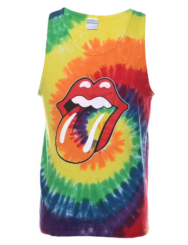 Tie Dye Design Multi-Colour Vest - M