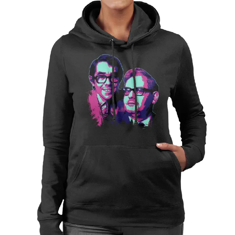 warm hooded jacketTV Times Two Ronnies Comedy Duo 1969 Pop Art Stylised Women's Hooded Sweatshirt