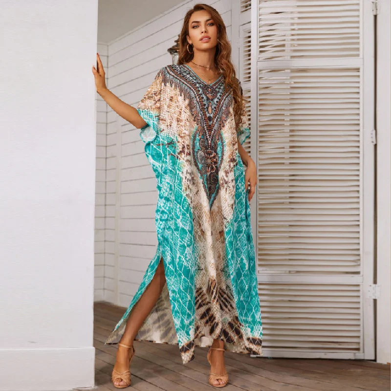 knit dressPrinting Oversized Beach Cover-up Women