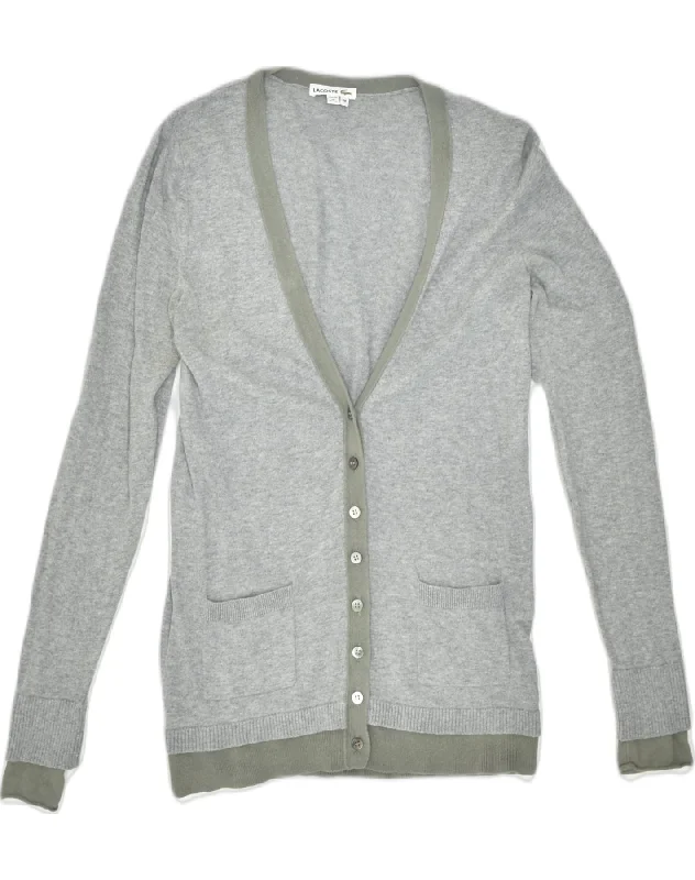 lightweight hooded sweatshirtLACOSTE Womens Cardigan Sweater Size 38 Medium Grey Cotton