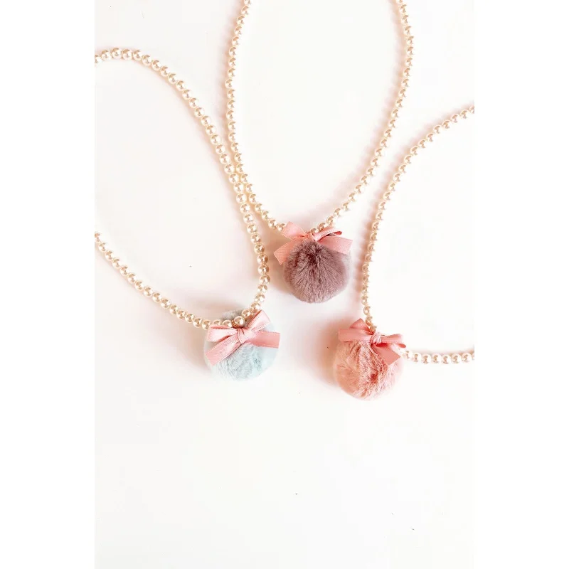 elegant evening dressMaeli Rose Pearl Pom Necklace