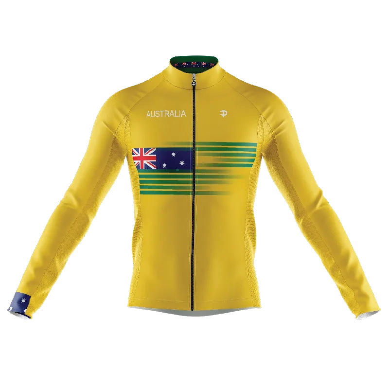 stylish performance hoodieAustralia Long Sleeve Cycling Jersey