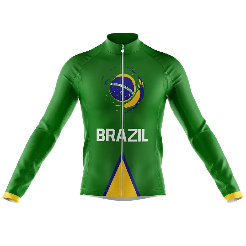 warm athletic hoodieTeam Brazil V1 Long Sleeve Cycling Jersey