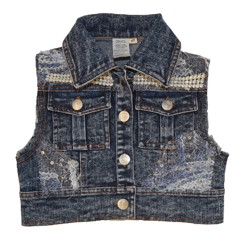 casual midi dressLittle Mass Verona Denim Vest