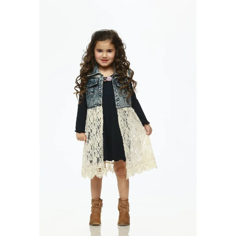 ashionable dressLittle Mass Denim Vest