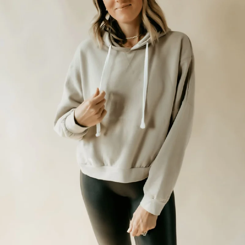 cozy gym sweatshirtSueded Crop Hooded Sweatshirt