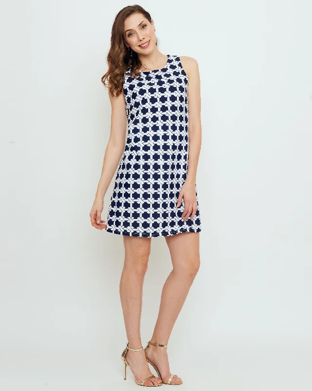 wool dressCapri Sheath Dress in Navy Nautical Knots