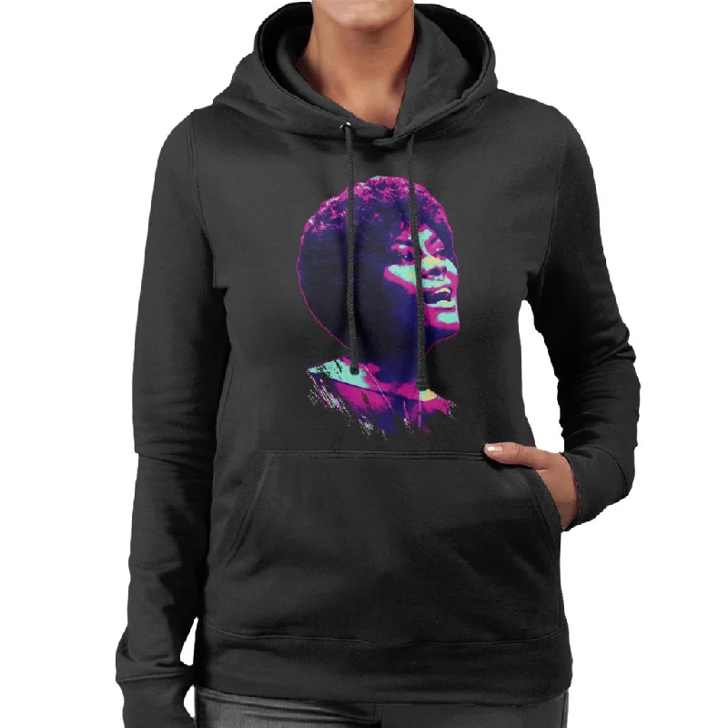 modern hoodieTV Times Dionne Warwick Live Pop Art Stylised Women's Hooded Sweatshirt