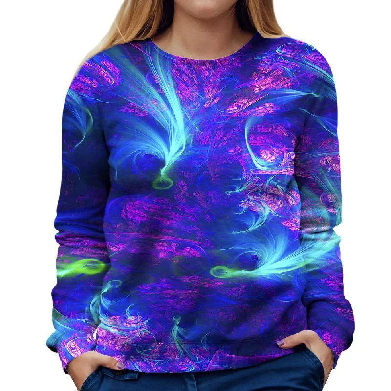 gym ready hoodieBlue Swirls Womens Sweatshirt