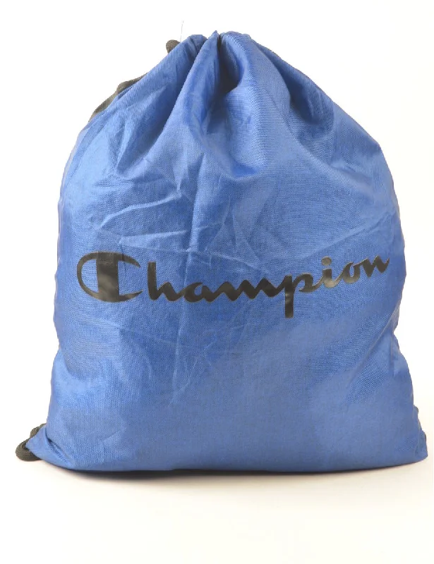 Champion Black & Blue Drawstring Backpack - M