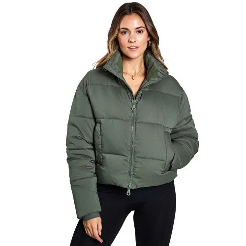 Girlfriend Collective Womens/Ladies Cropped Puffer Jacket