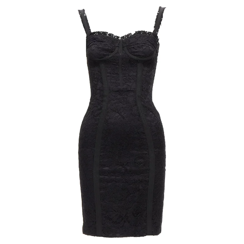 puff sleeve dressDolce Gabbana lace bustier corset exposed boning cocktail dress