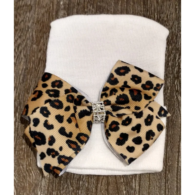 vintage dressCradle Cuties Leopard Bow Hat