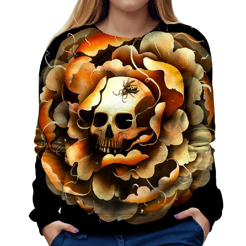 comfortable athletic sweatshirtDeath Bloom Womens Sweatshirt