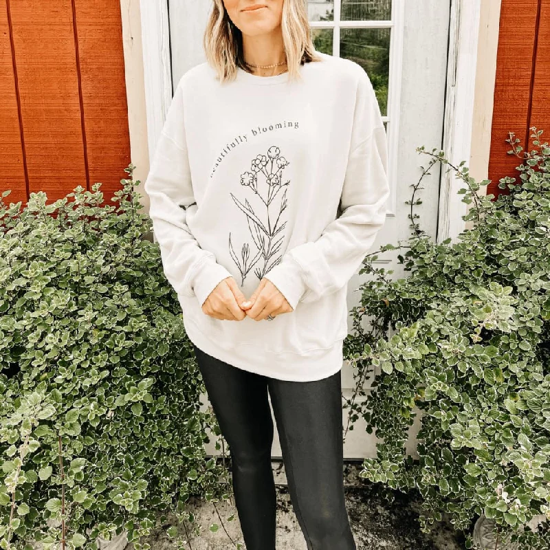 warm workout hoodieBeautifully Blooming Sweatshirt