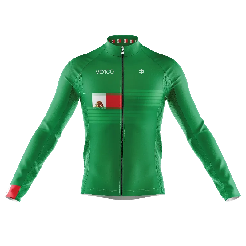 zip-up gym hoodieMexico Long Sleeve Cycling Jersey