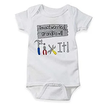 textured dressSara Kety Grandpa will fix it Onesie