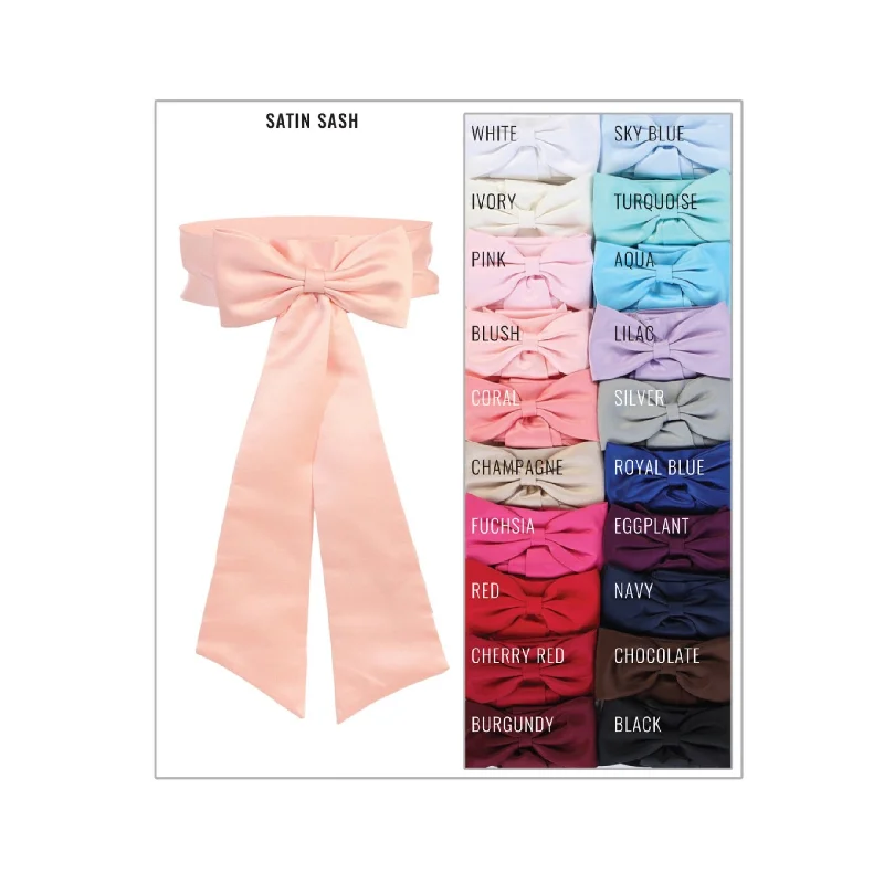 elegant dressTip Top Premade Bow Satin Sash