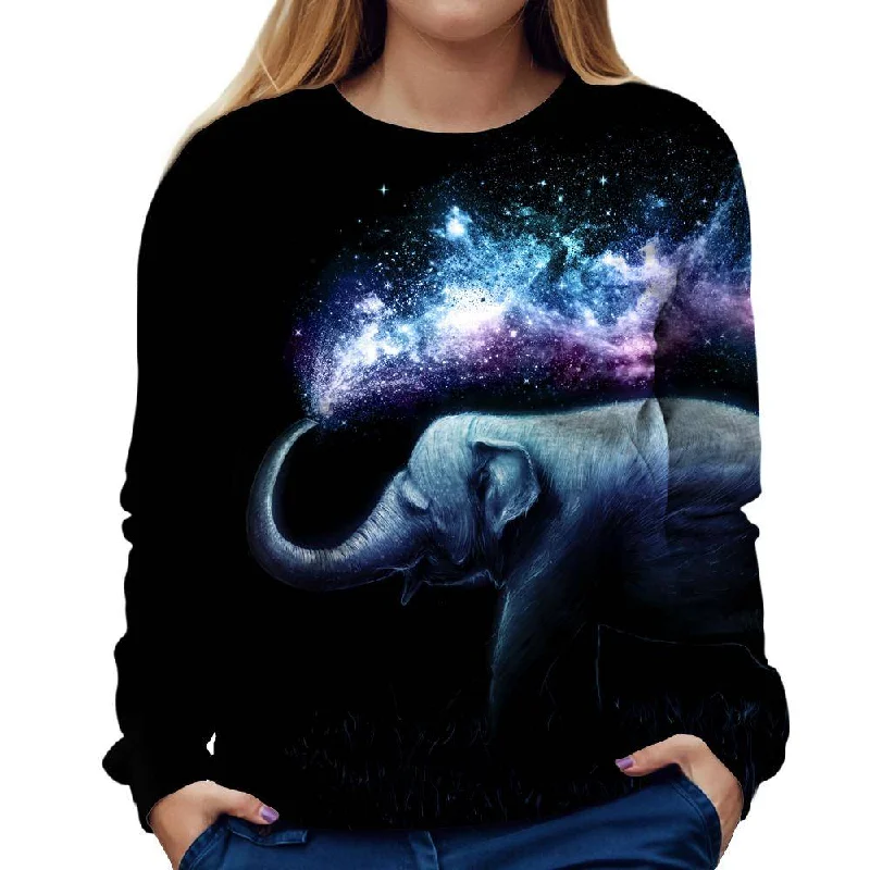 modern sports hoodieElephant Splash Womens Sweatshirt