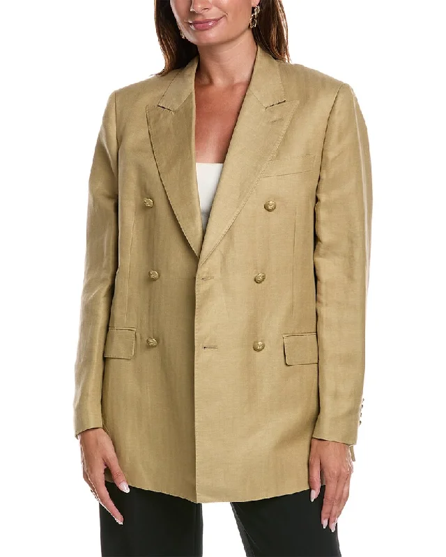 Etro Heart Linen & Silk-Blend Blazer