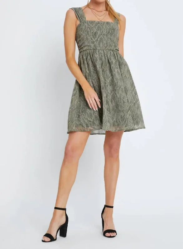 boho dressAriana Dress In Olive Slither