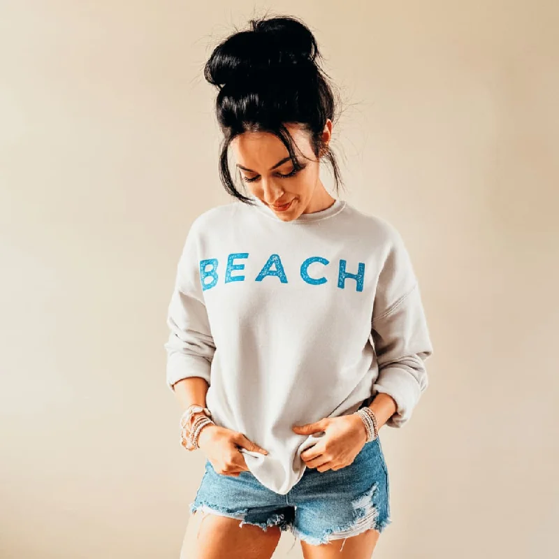 cozy workout hoodieBeach Sweatshirt - Dust