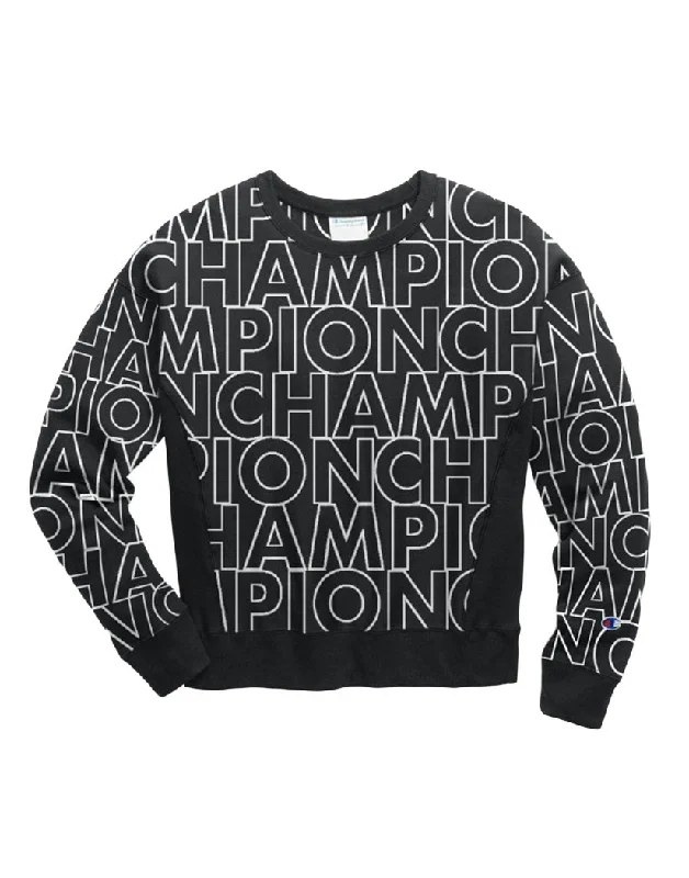 breathable gym hoodieChampion Life Ladies Reverse Weave Crew AOP Crew