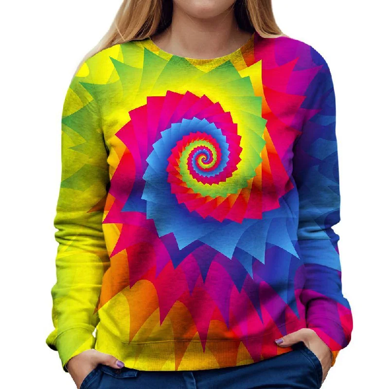 cool activewear hoodieTie Dye Swirl Womens Sweatshirt