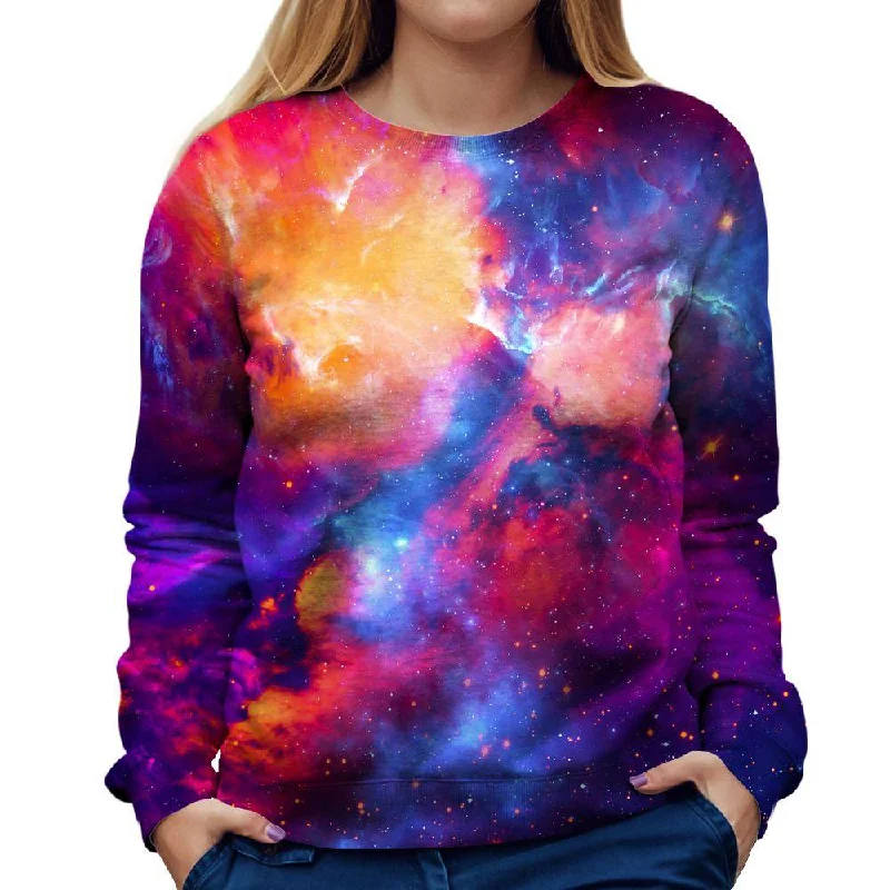 stylish sports hoodieGlossy Galaxy Womens Sweatshirt