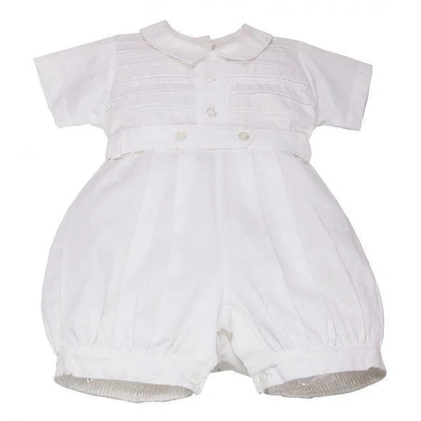 modern dressKarela Kids White Pique Bubble Romper