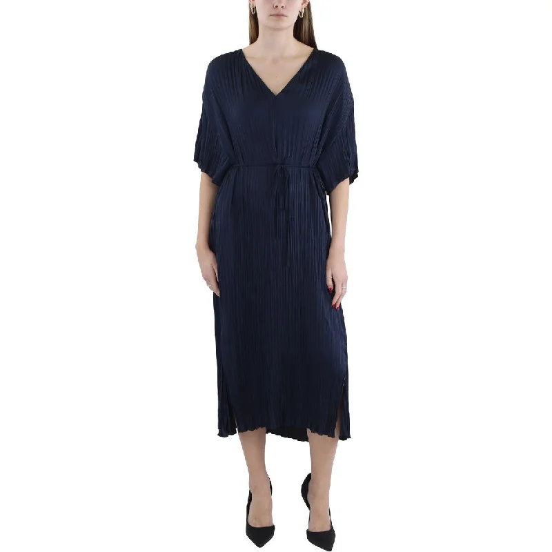 sleek dressWomens V Neck Polyester Maxi Dress