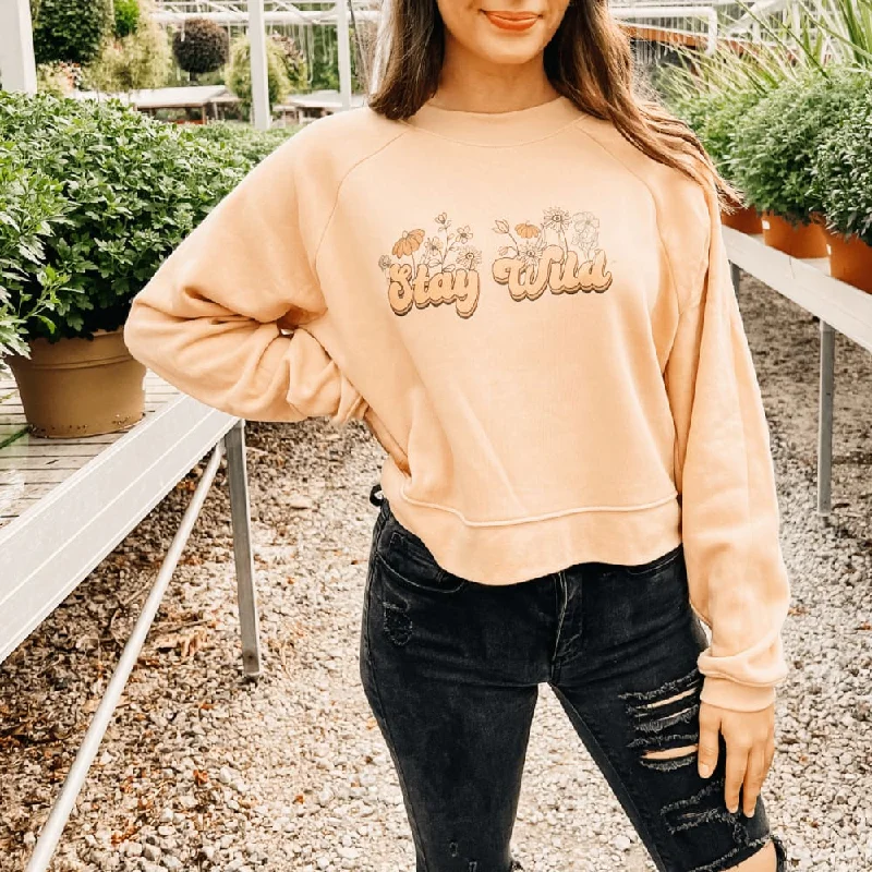 stylish training hoodieStay Wild Cropped Sweatshirt